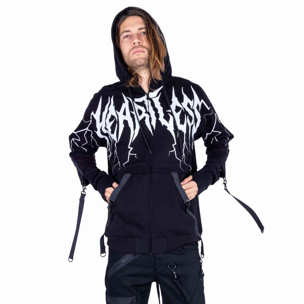 Heartless - Heartless Lightning Vest met capuchon - Zwart/Wit